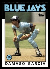 1986 Topps #45 Damaso Garcia Card Toronto Blue Jays