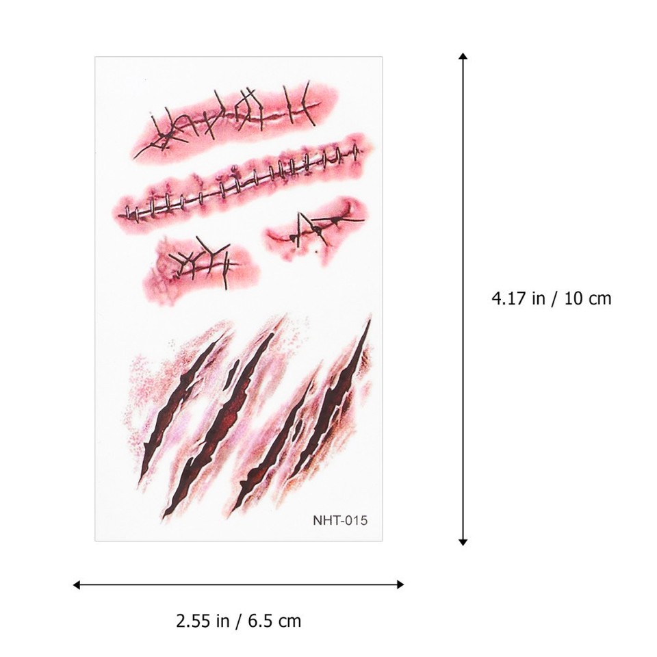 30pcs Scary Halloween Sticker Scar Sticker Fake Scar Decal Stickers ...