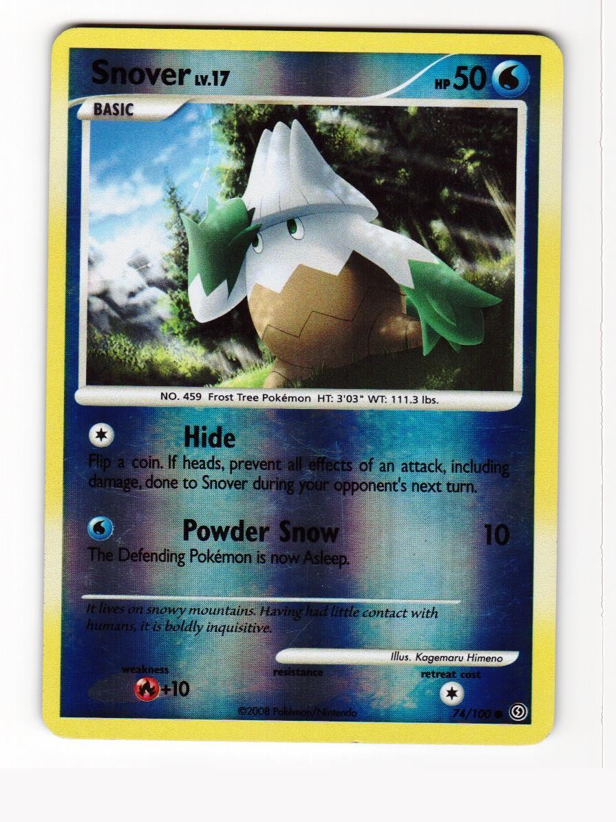 Snover 74/100 Common Stormfront Pokemon Reverse Holo Lightly Played