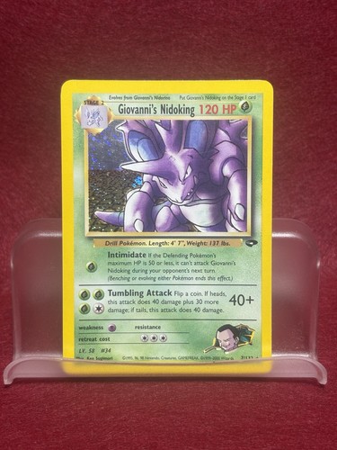 Pokemon TCG Giovanni's Nidoking 7/132 from Gym Challenge Unlimited Holo Rare