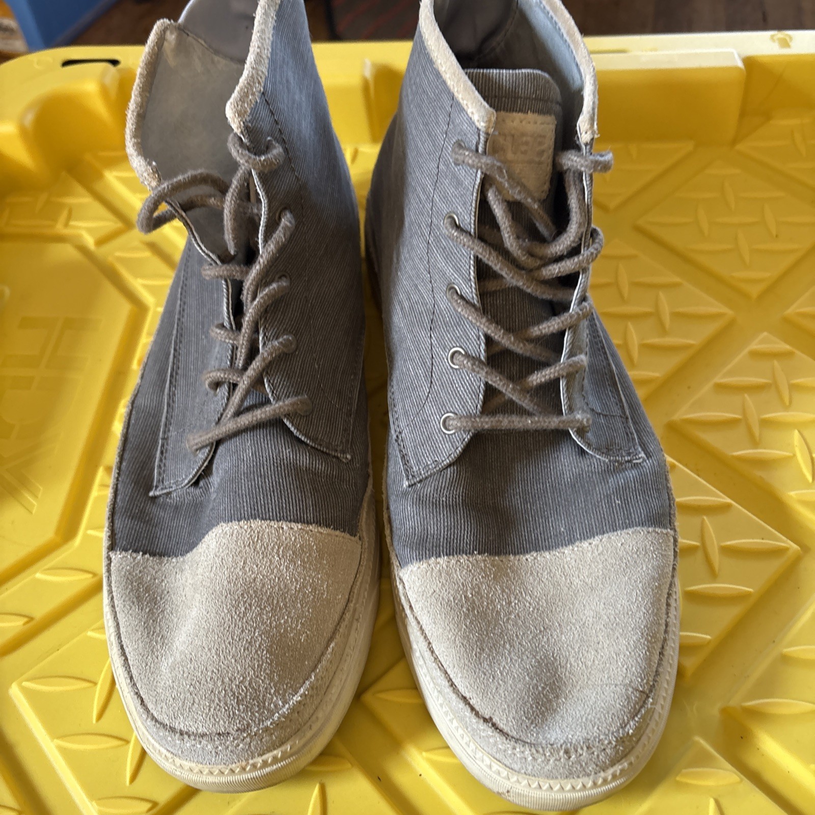 Clae Hi Top Men’s Casual Sneaker Canvas Suede Cap Toe Sz 9.5 image 6
