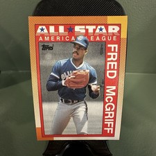 Topps 1990 All-Star Fred McGriff Base Set #385 Toronto Blue Jays MLB Baseball