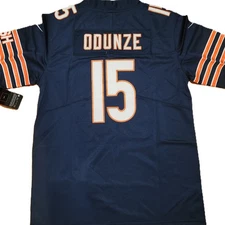 youth size chicago bears 15 rome odunze S-xl stitched customized nwt.