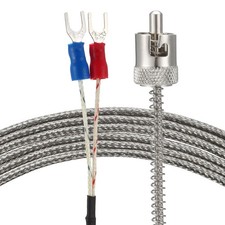 J Type Temperature Sensor Probe Circlip Type Thermocouple 3.3ft Cable
