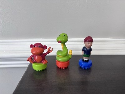 Bristle Block Figure Replacement Lot Of Boy Snake Monkey Animals