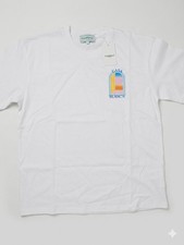 Casablanca Tennis Club T-Shirt Herren Kurzarm Weiß Größe L