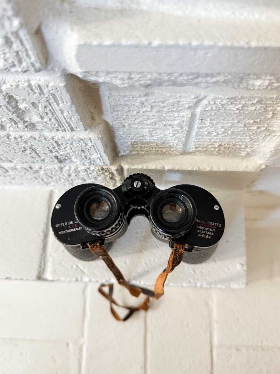 Vintage Optex De Luxe 7x35 Binoculars Double Coated Weathersealed
