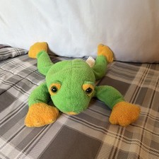 Small Green  Yellow Frog Plush Stuffed Animal Toy 6-14 in 