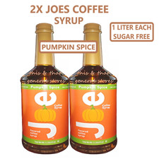 2 LITERS SUGAR FREE LIMITED TIME PUMPKIN SPICE by JOES COFFEE SYRUP 0 CARBS KETO