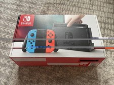 🟦🟥Nintendo Switch V1 Console - Neon Red/Blue-Complete In Box-Great Condition✅