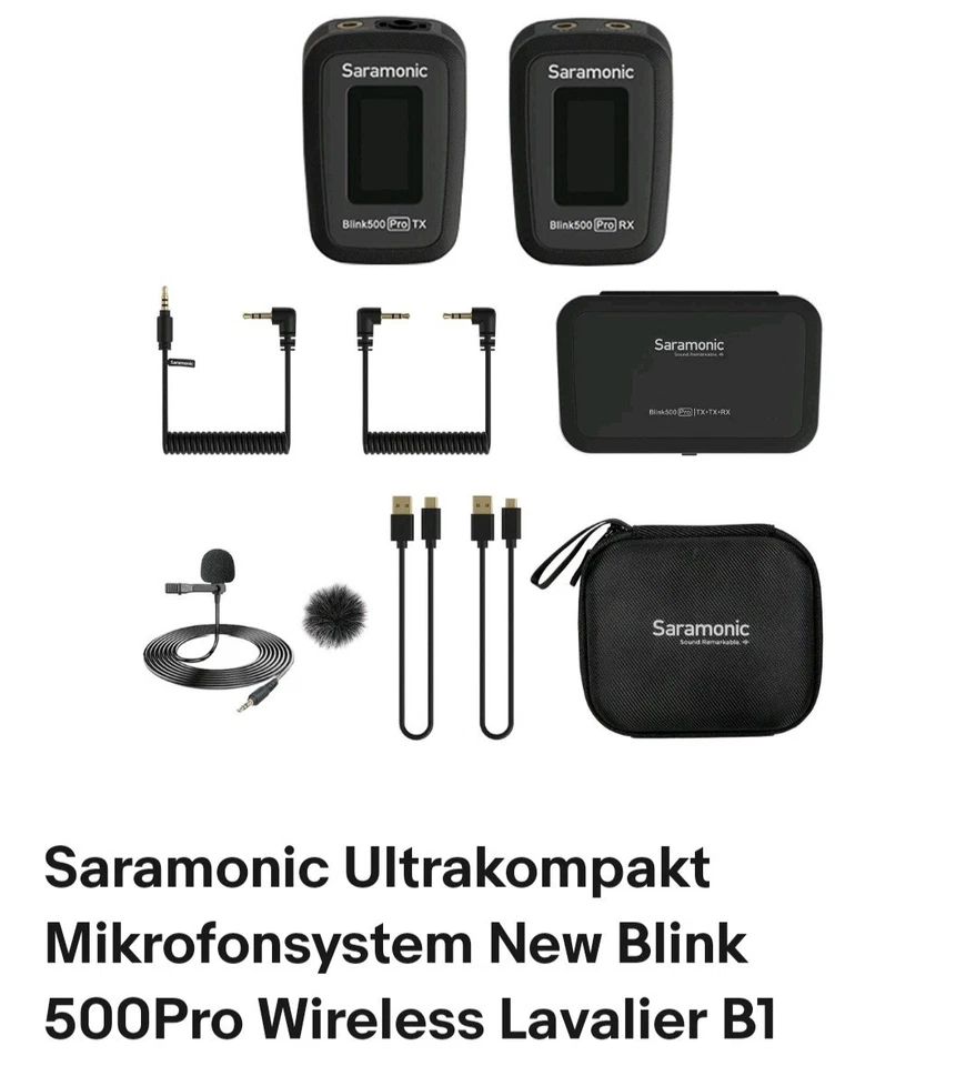 Saramonic Ultrakompakt Mikrofonsystem New Blink 500Pro Wireless Lavalier B1
