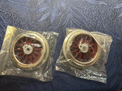 MEW 2x Standard Gauge Ersatzräder Paar Neu Dampfrote Speiche