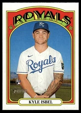 2021 TOPPS HERITAGE BASEBALL CARD KYLE ISBEL #594 RC KANSAS CITY ROYALS 5515