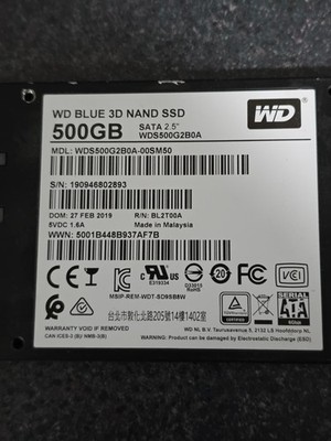 Western Digital Blue 3D NAND 500GB Internal 2.5'' (WDS500G2B0A) SSD