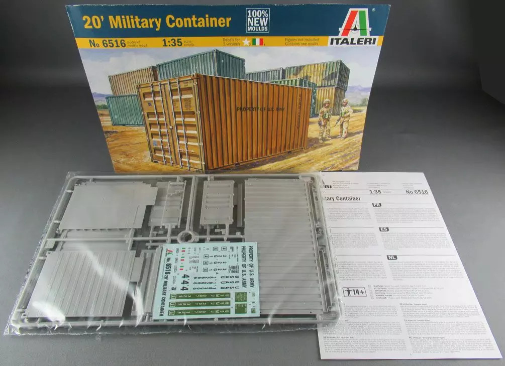 Conteneur militaire US Army 20 pieds Italeri 6516 pour diorama 1/35