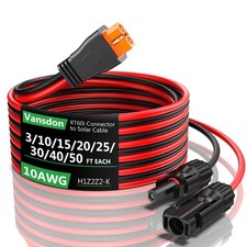 Solar to XT60i Extension Cable 10AWG 10FT XT60i Female to Male Connector for ...