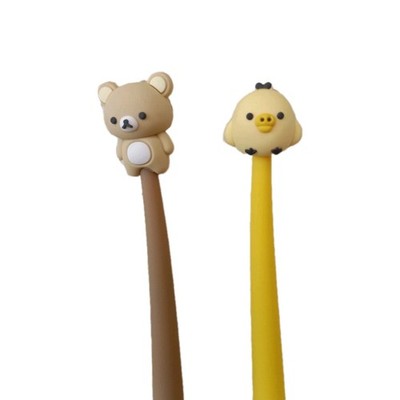 Rilakkuma Kiiroitori Maskottchen Kugelschreiber 2er Set 0,5 mm San-X Japan Sc...