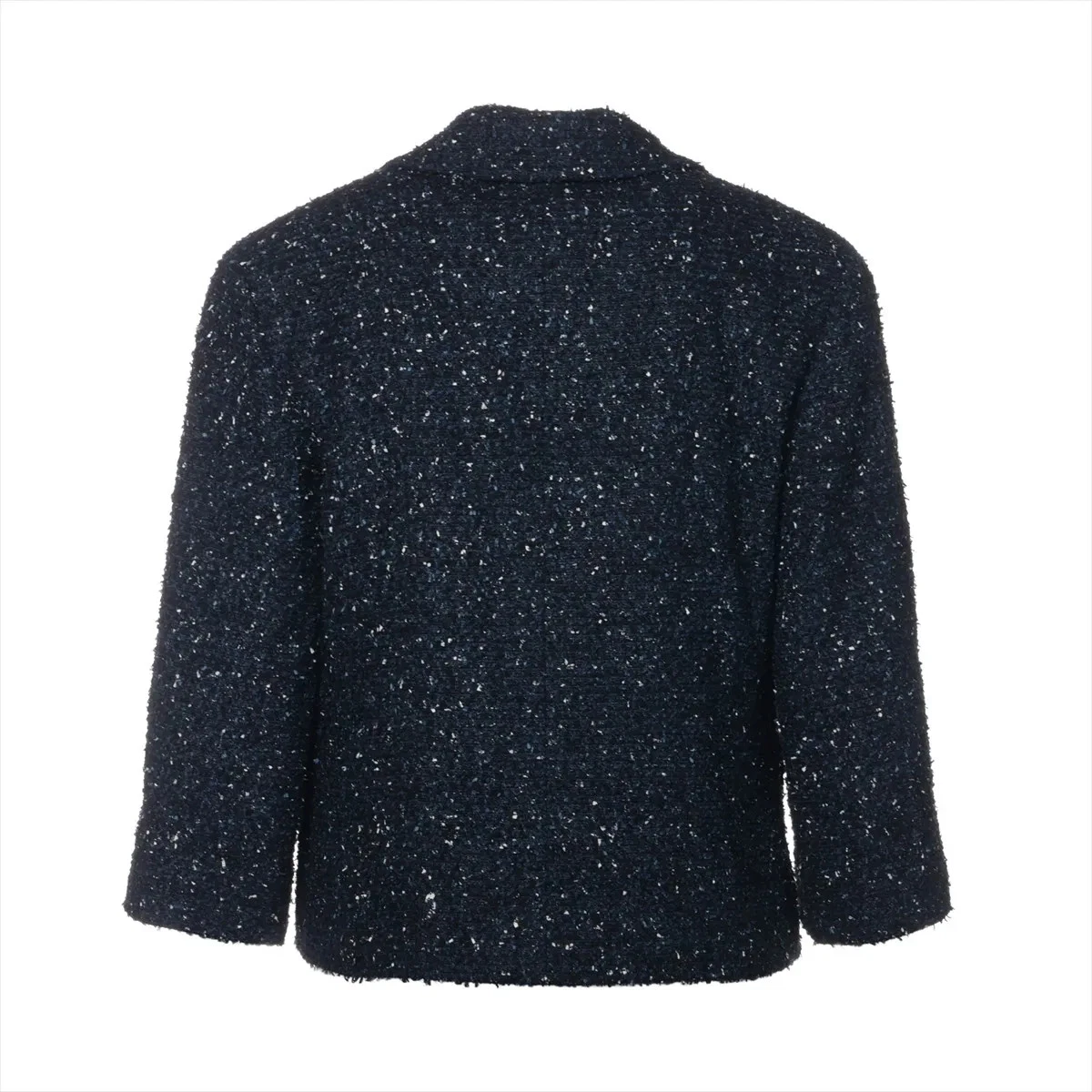 Chanel Coco Button P43 acrilico * giacca nylon 38 donna blu navy P43202V31513