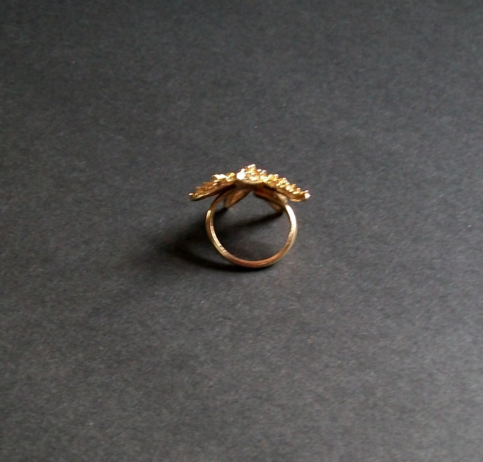 Gold Tone Starfish Ring Adjustable - image 4
