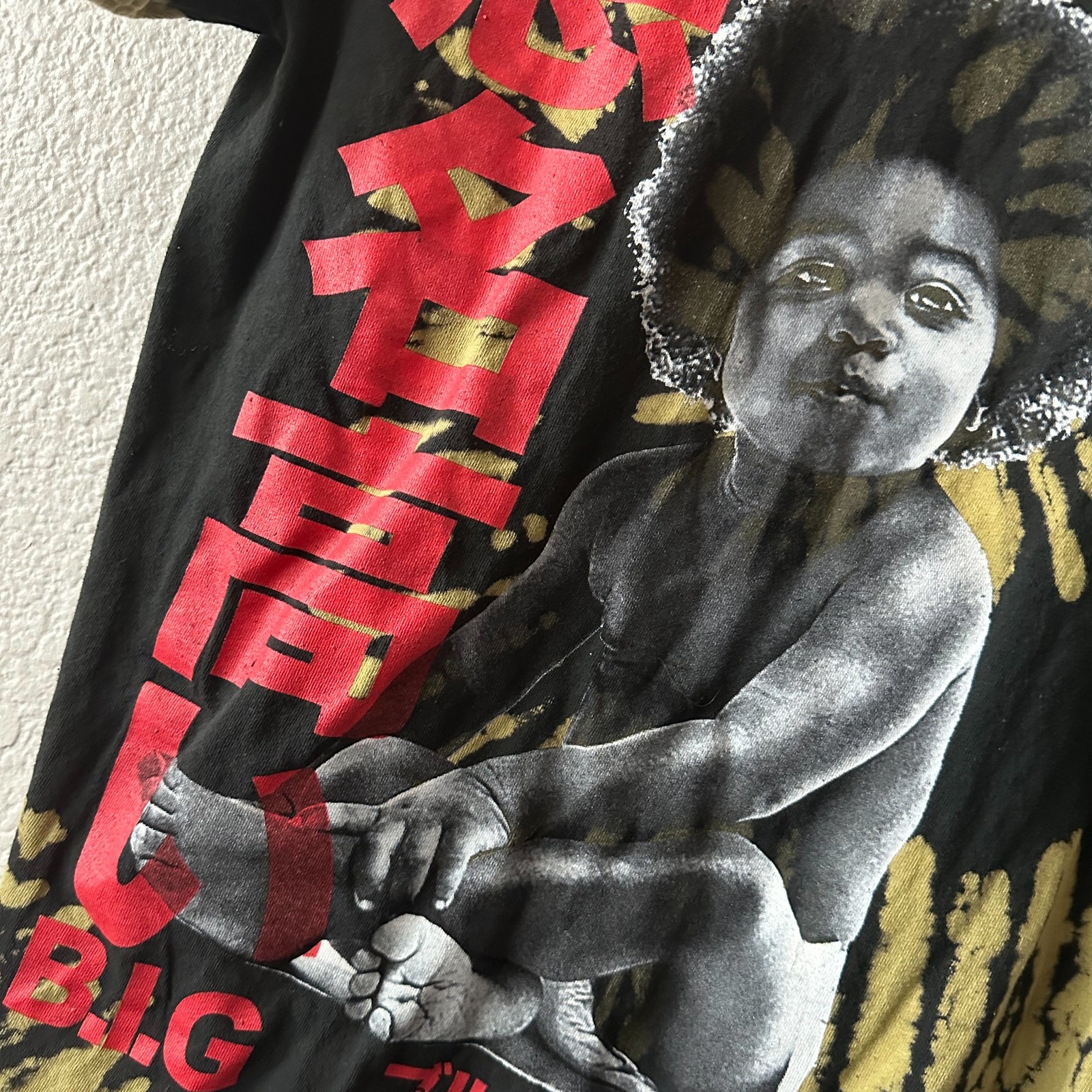 ALTRA Camicia Notorious BIG bambino cravatta tinta unita lavata con acido taglia S