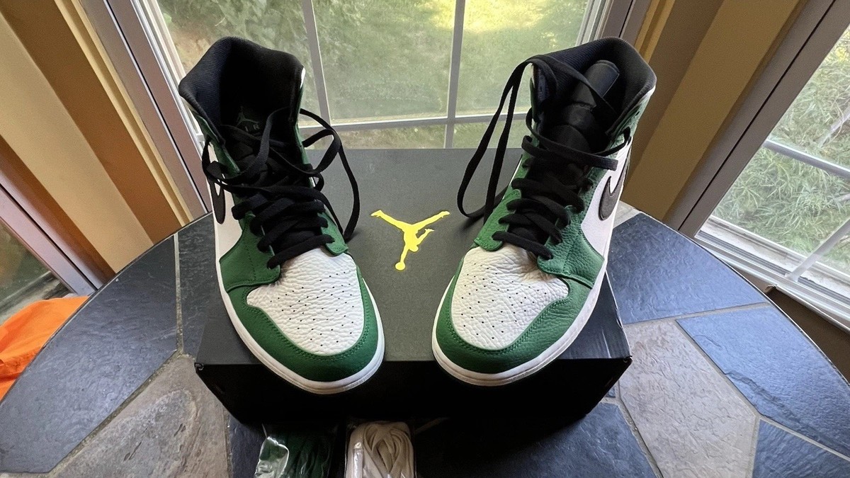 Air Jordan Air Jordan 1 Mid 'Pine Green' 852542-301 Men's Size 13