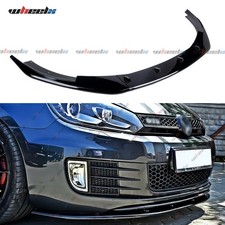FOR VW GOLF MK6 GTI GLOSS BLACK FRONT SPLITTER SPOILER LIP BODY KIT 2008-2012 UK