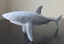 Educational Great White Shark Figure Toy 8" Plastic Ocean Sea Life