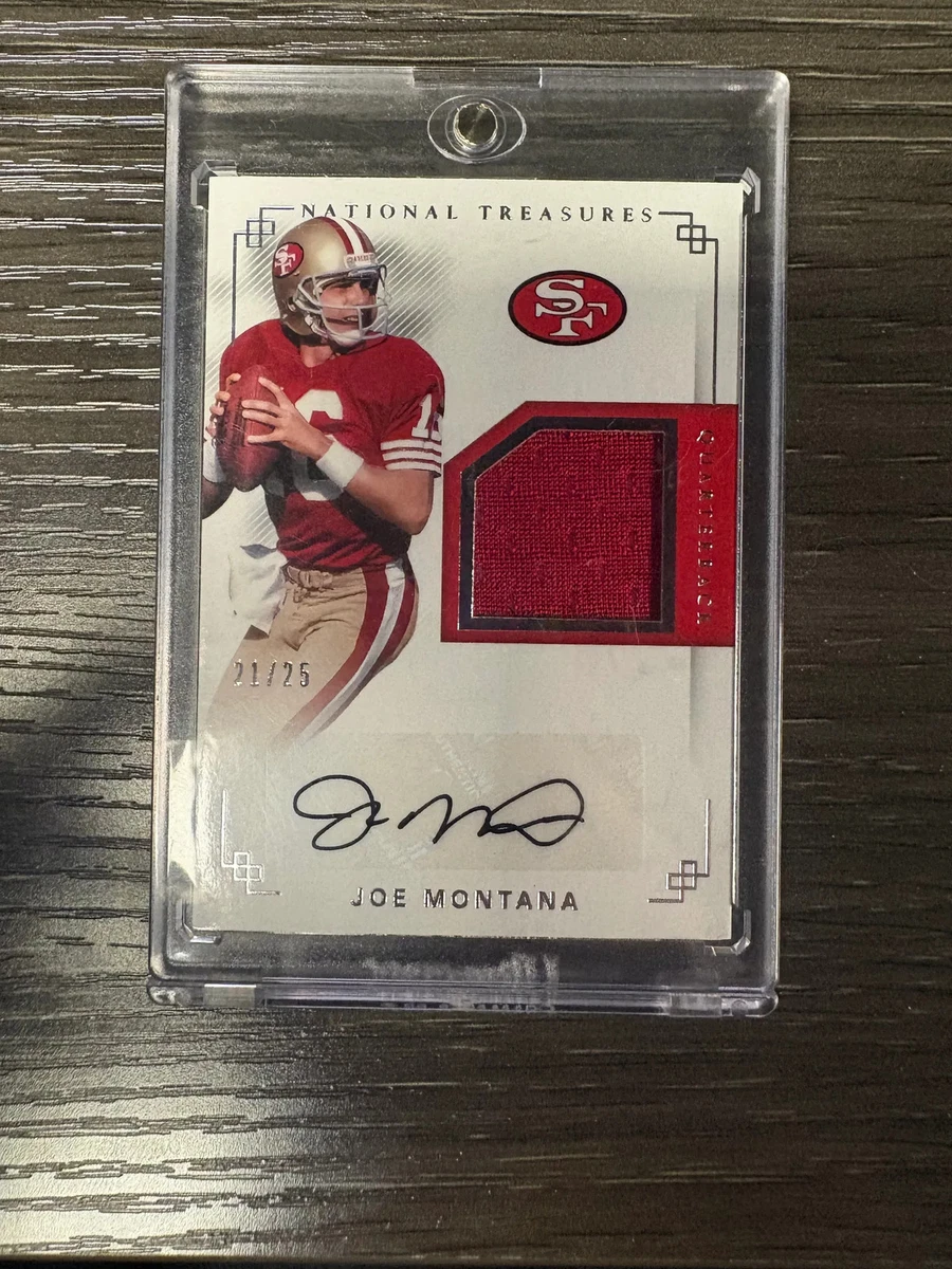 Panini Joe Montana Autographed Football Sports Trading Cards