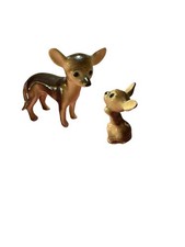 Hagen Renaker Lot of 2 Chihuahua Mama Solid Eyes #337 Begging Pup #338 Retired