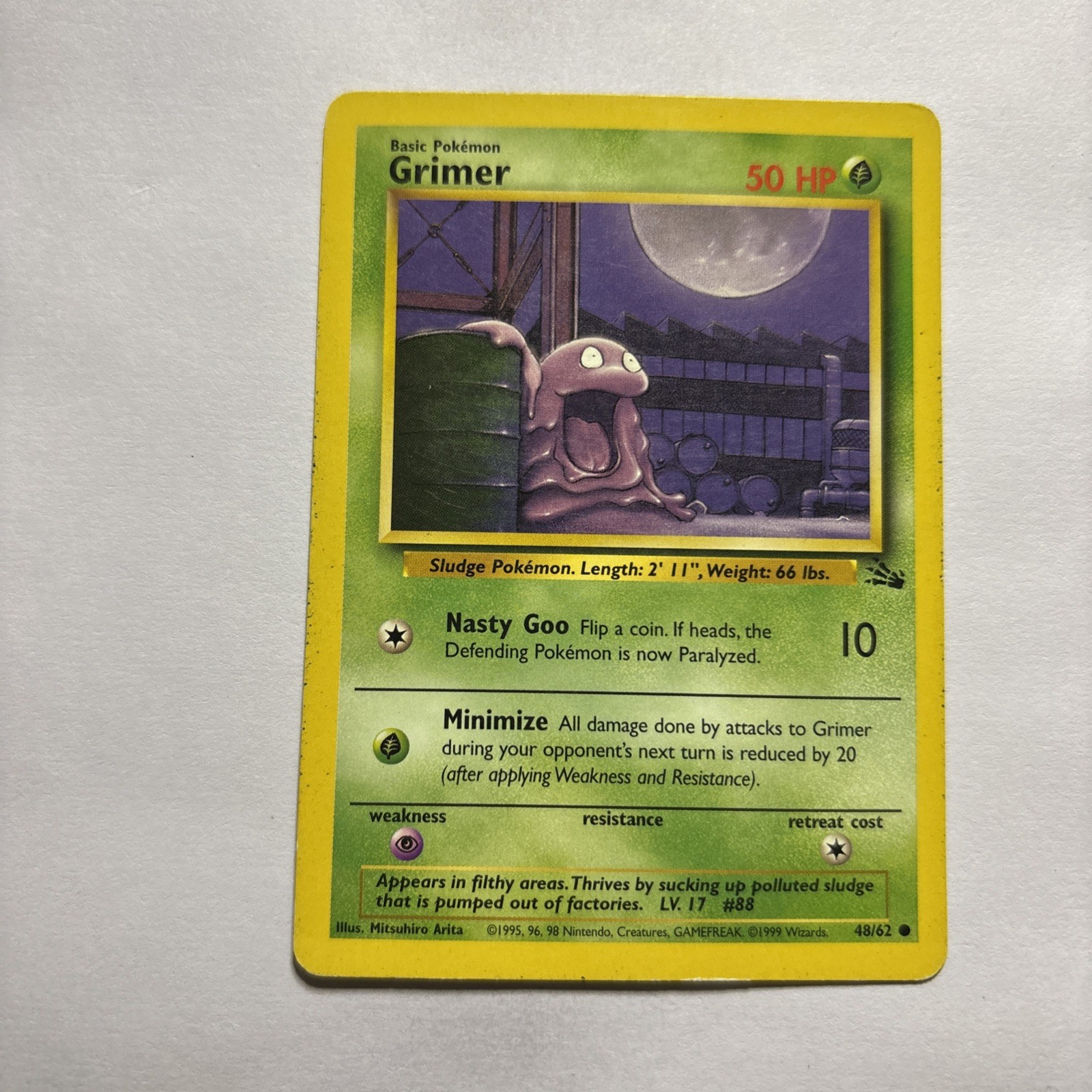 GRIMER - 48/62 - Fossil - Pokemon Card - LP