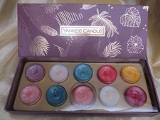 Image of Yankee Candle Exotic Tealight Candle Set 10 Assorted Fragrances Rare Collection