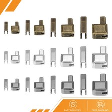 12 Set Zipper Repair Kits Retainers Box Pins 3 5 8 10 Metal Latch Sliders
