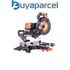 Evolution 053-0002C R255SMS-DB+ Multi-Material Sliding Mitre Saw 255mm 1600W 110
