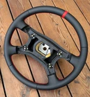 NEW LEATHER STEERING WHEEL For 1991-1996 AUDI 80 90 S2 B4 RED STRIPES GENUINE