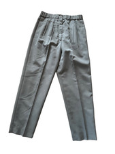 vintage women  s S olive green high rise high waisted tapered pleated pants Acade