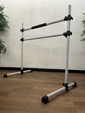 Freestanding portable double ballet barre 123 x 120cm