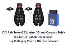 Diy Pair Town Country Grand Caravan Fobik Iyz-c01c Key Cutting Push Button