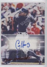 2020 Panini Chronicles Luminance Auto Red 25/50 Cesar Hernandez #LA-CH Auto 7m3