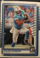 2025 Panini Donruss Optic Football Calvin Johnson #19 Detroit Lions Base Card