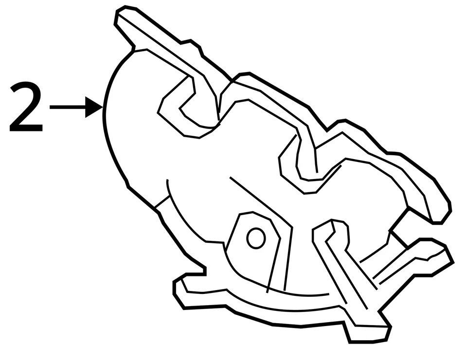Lincoln MKX 2008 colector de escape izquierdo fabricante de equipos originales 121 k millas - LKQ321448057 Foto 4 de 4