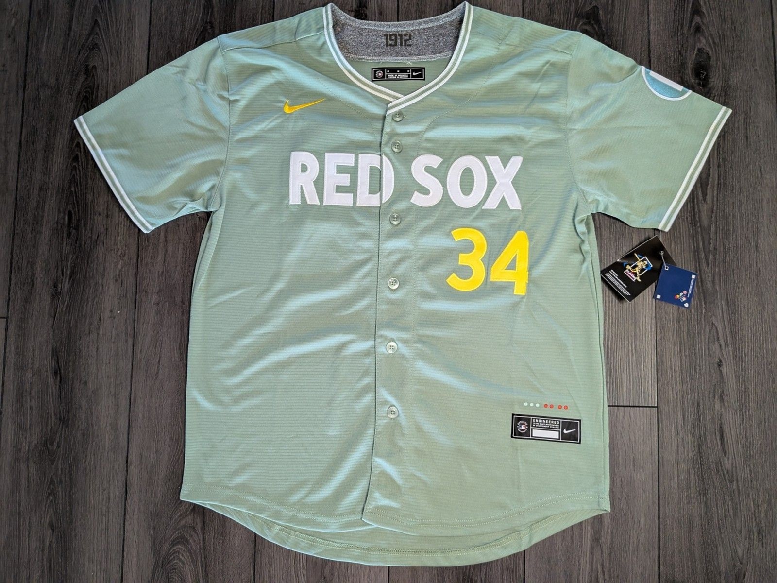 ⚾ David Ortiz #34 Boston Red Sox 2025 City Connect Jersey Green Monster Medium