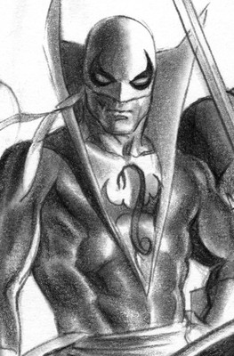 Daredevil #21 1:100 Alex Ross Timeless Iron Fist Sketch Virgin 5/14