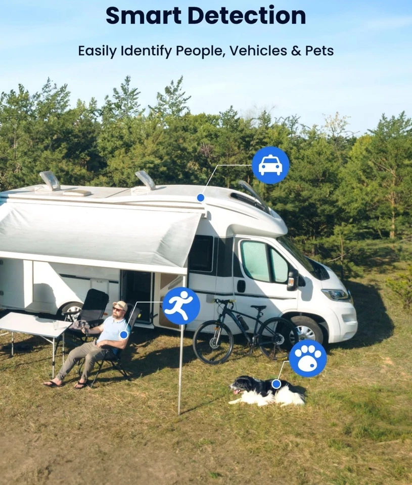 4K Solar Security Dual Lens Camera with Auto Tracking, 4G LTE Cellular Outdoor - Image 3 of 4