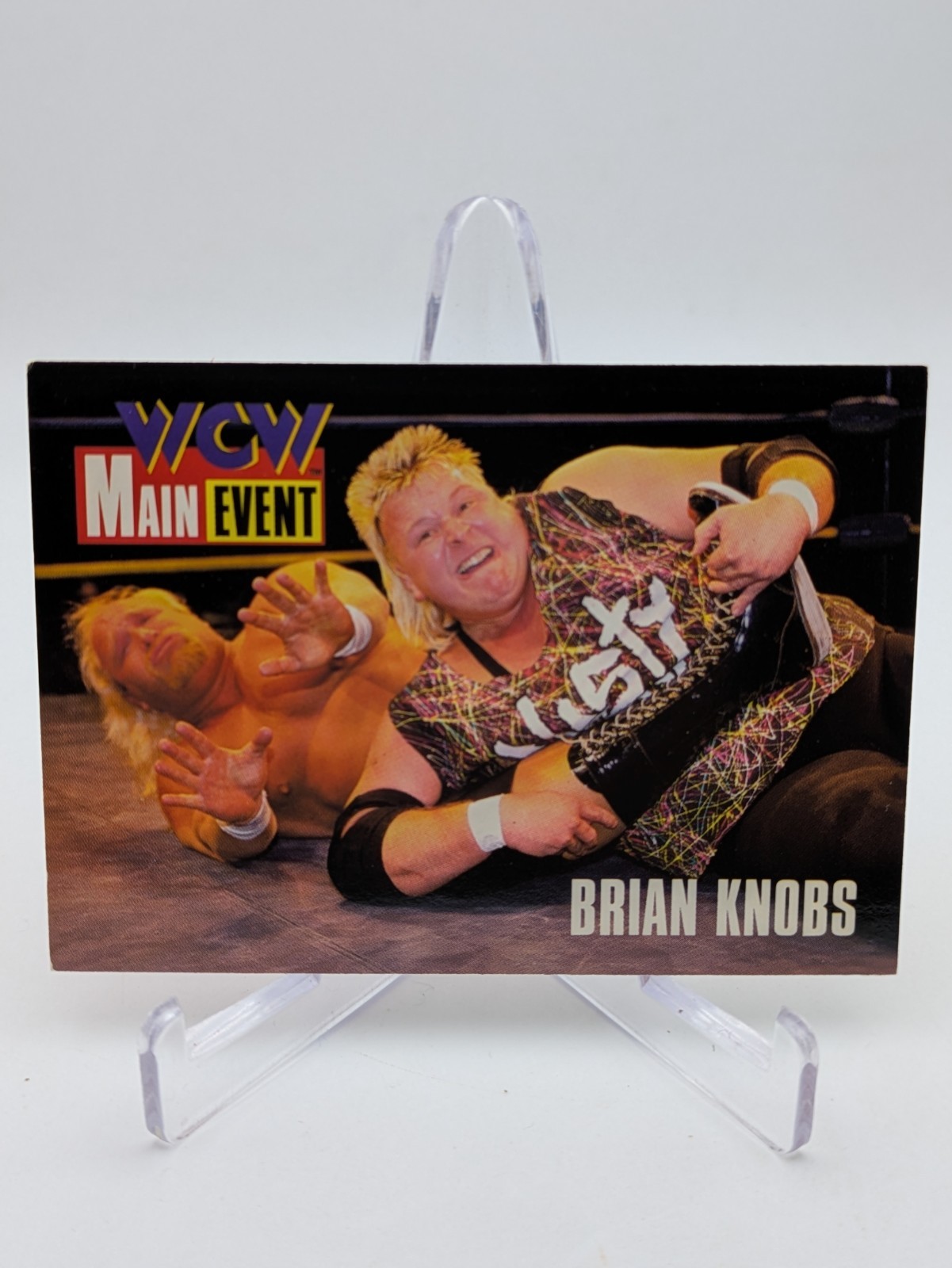 💥 1995 Cardz WCW Main Event Brian Knobs #26 Wrestling Cards WWE