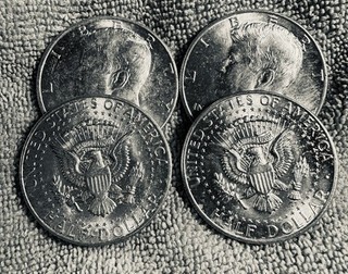 1964 D Kennedy Half Dollars lot of 4 90% Silver