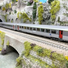 3 voitures Corail, Vtu, A10tu 1CL, B11tu et B11tux 2CL, TER Alsace, logo Nouille