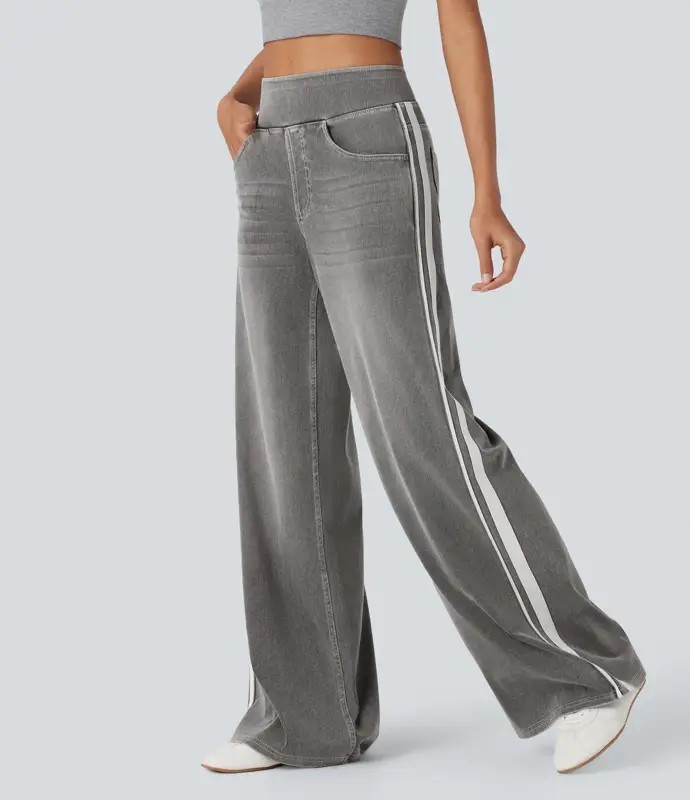 Women's M Black Elastic Waist Pull On