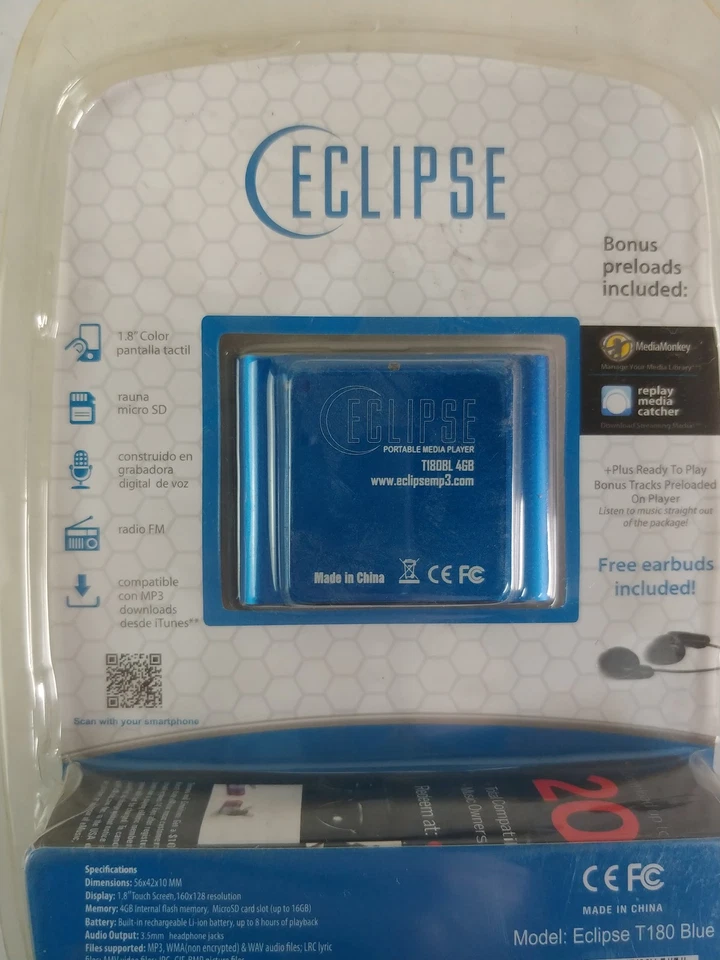 New Eclipse T180 1.8" 4 GB MP3 USB 2.0 Clip Style Digital Audio LCD Video Player - Image 3 of 4