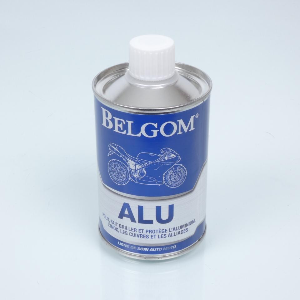 Belgom Alu pour éliminer l'oxydation et les rayures des métaux de moto