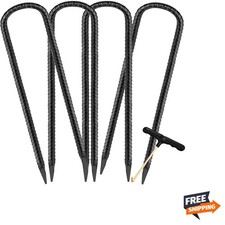 Trampoline Stakes Anchors High Wind Heavy Duty 12inch U Type Safety Trampolin...